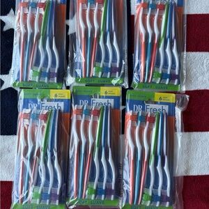 Soft Suave Dr. Fresh Toothbrush Set of 6 - Multicolor
